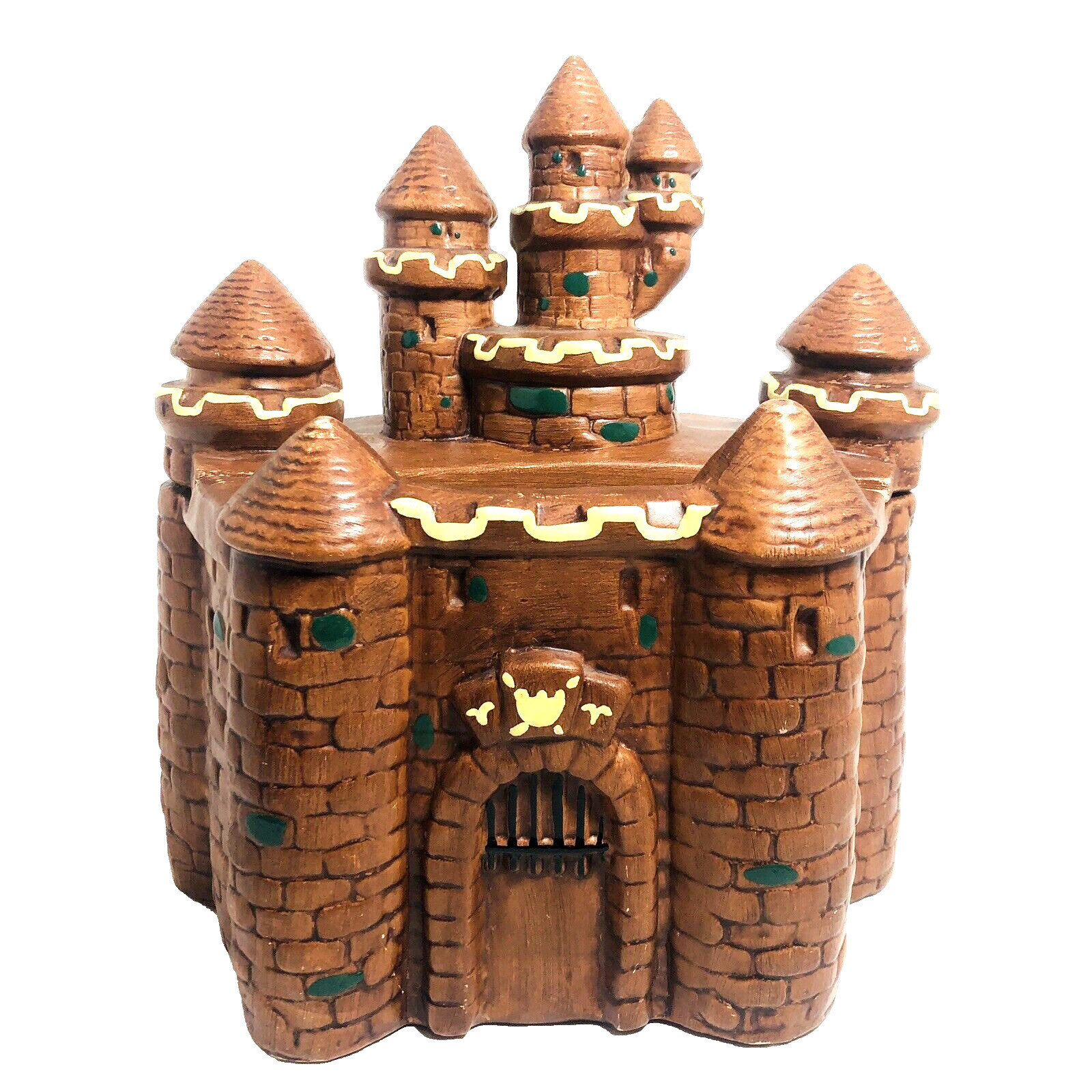 Vintage Fairytale Castle Cookie Jar Kitchen Kitsch The Twin Wintons 10 x 10.5\