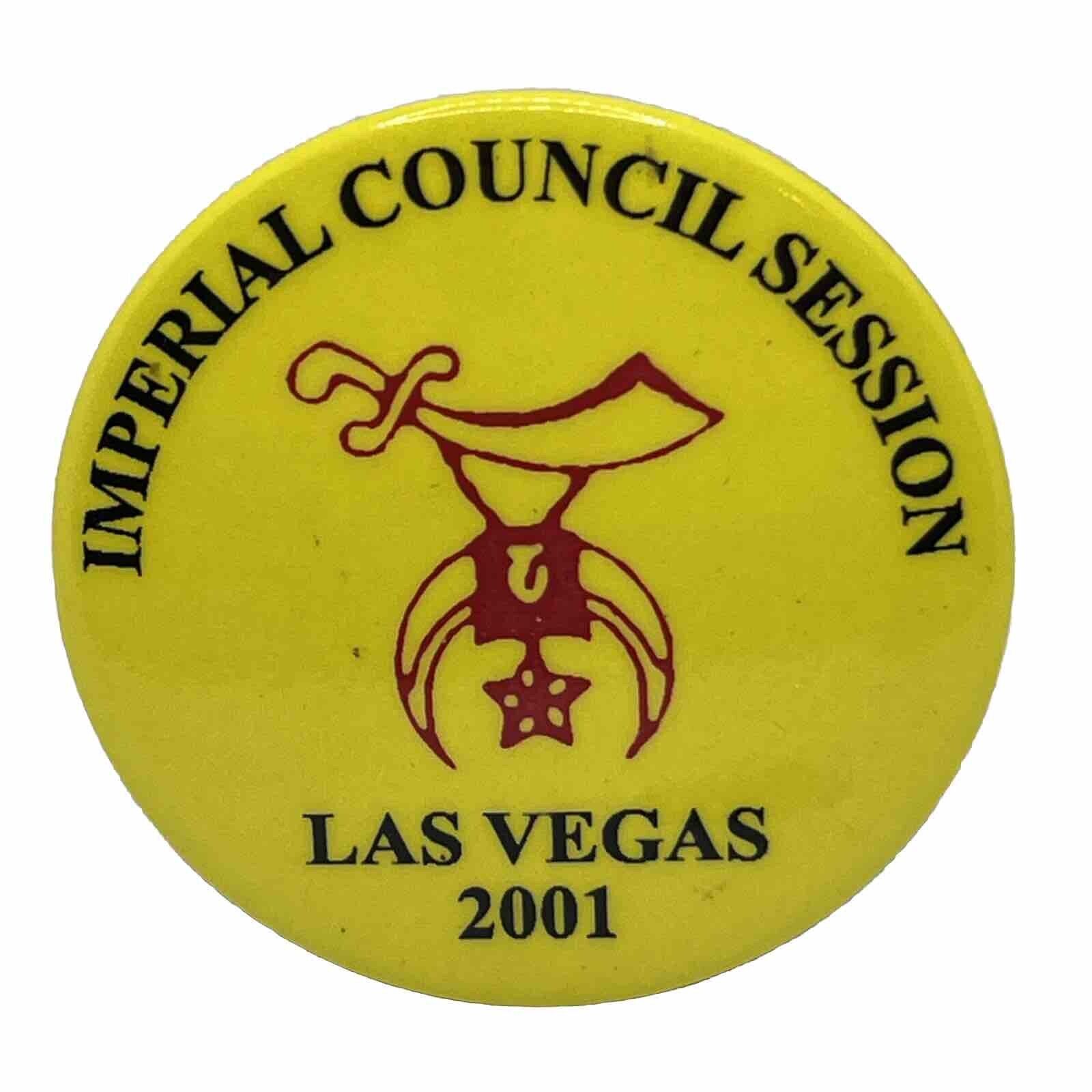 2001 Las Vegas Nevada Imperial Council Shrine Masonic Shriner Freemason Pinback