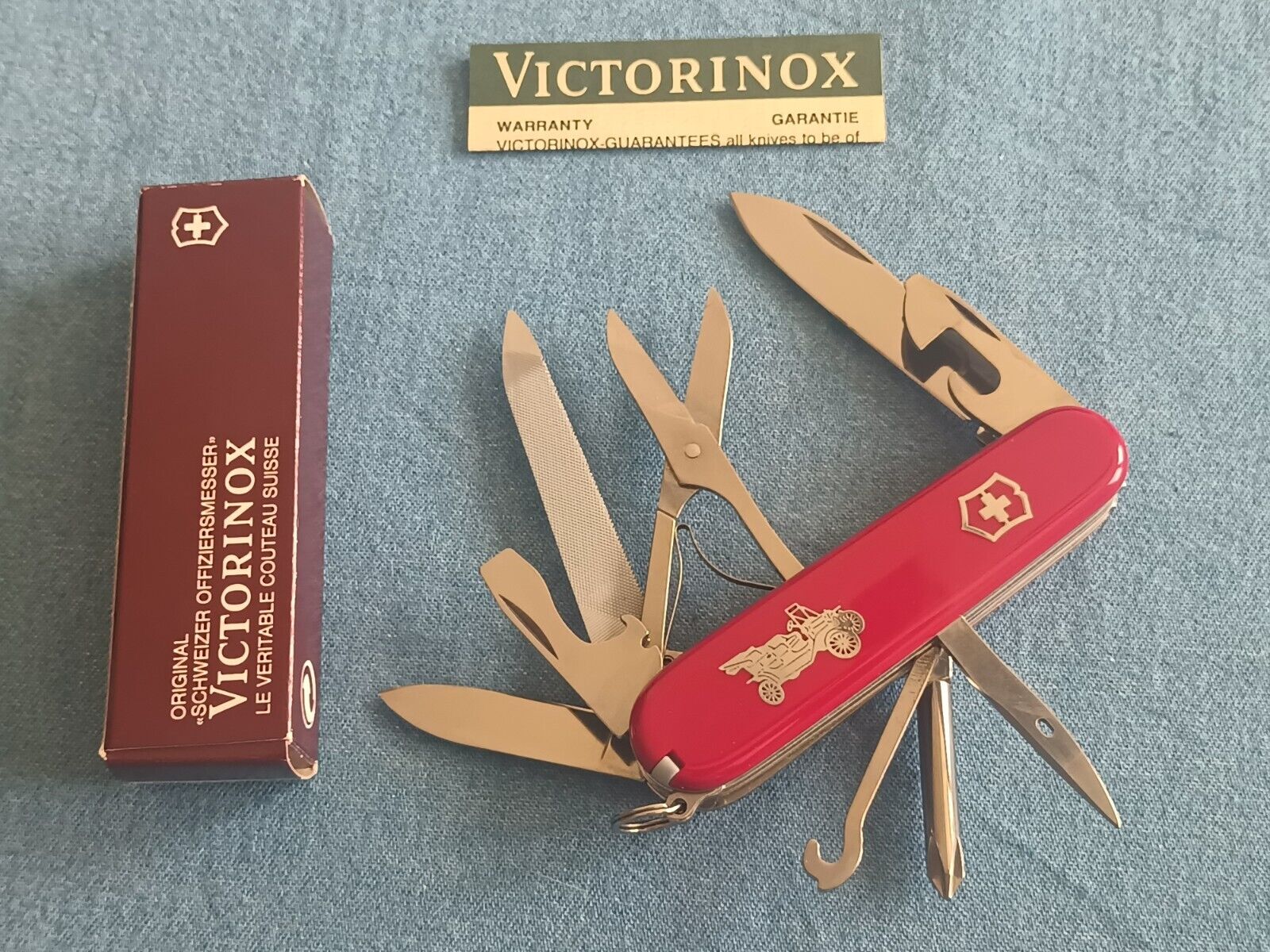 c1990s VTG, HARD TO FIND LATE OLD CAR Victorinox 1.4743.73 GRAND PRIX New in Box
