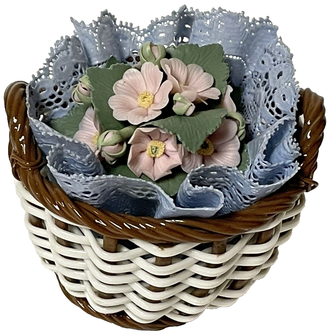 Lladro 1554 Capricho Small Flower Basket Porcelain Figurine - Chipped Lace