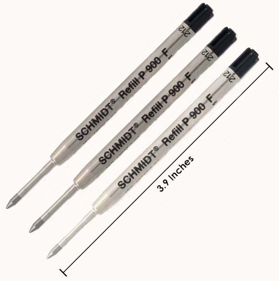 3 Pack UZI Tactical Ballpoint Pen Black Point Refills by Schmidt