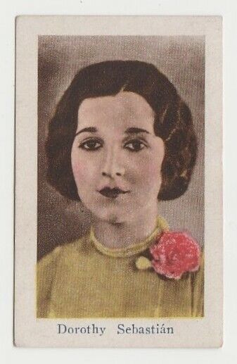 Dorothy Sebastian Vintage 1930s Pidan Film Star Trading Card #36 E3