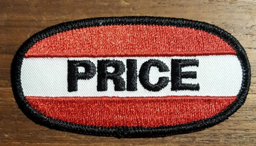 Vintage ‘Price’ Name Tag  Uniform Iron-On Patch 4\