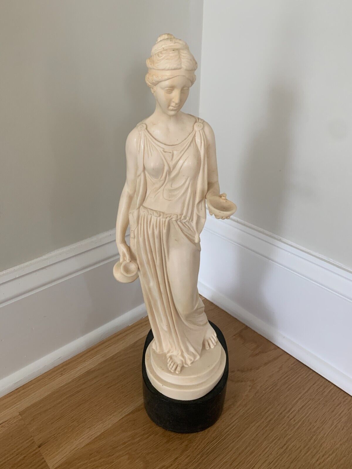 Vintage A. Santini Goddess Hebe figurine (signed)