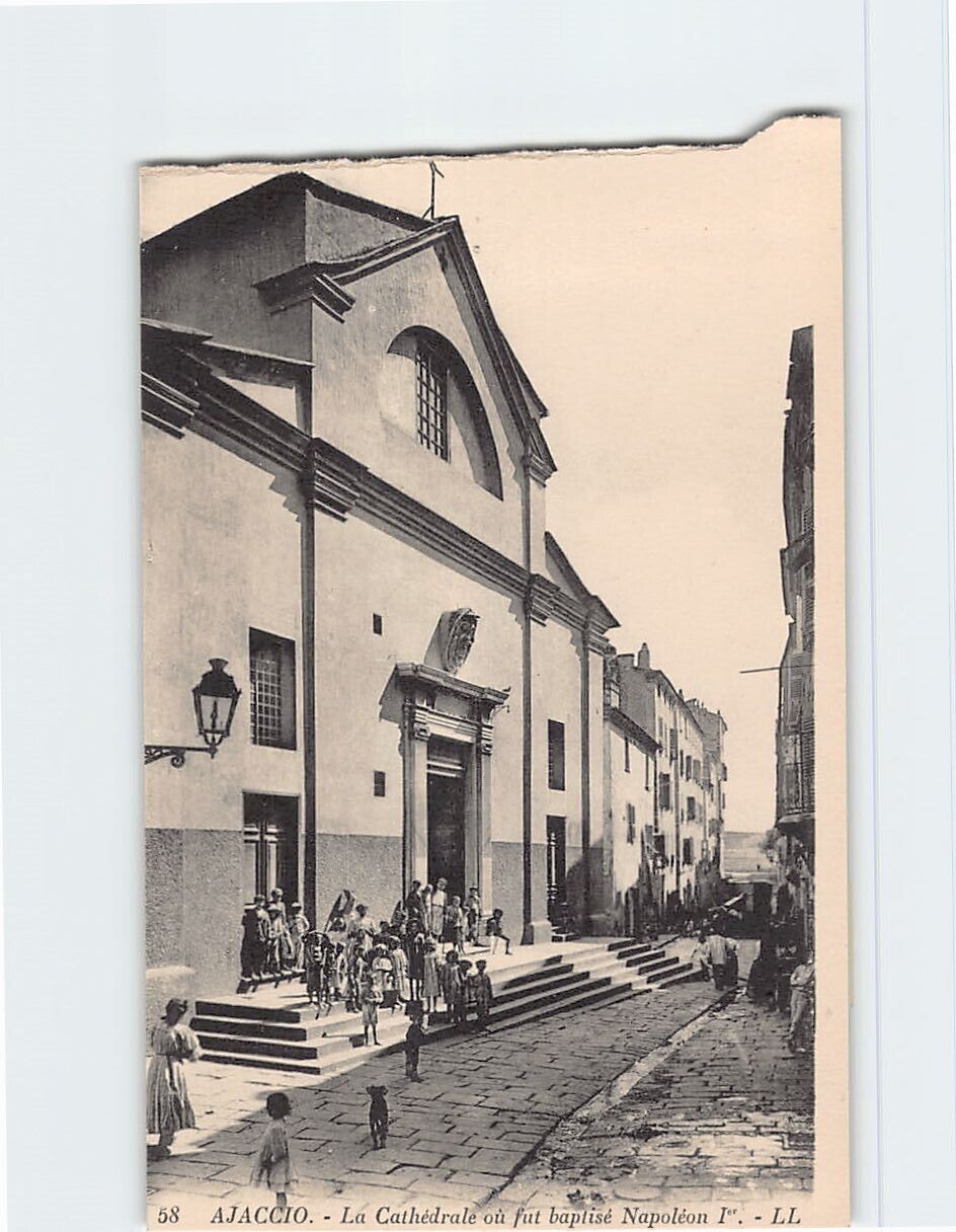 Postcard La Cathédrale où fut baptisé Napoléon Ier Ajaccio France