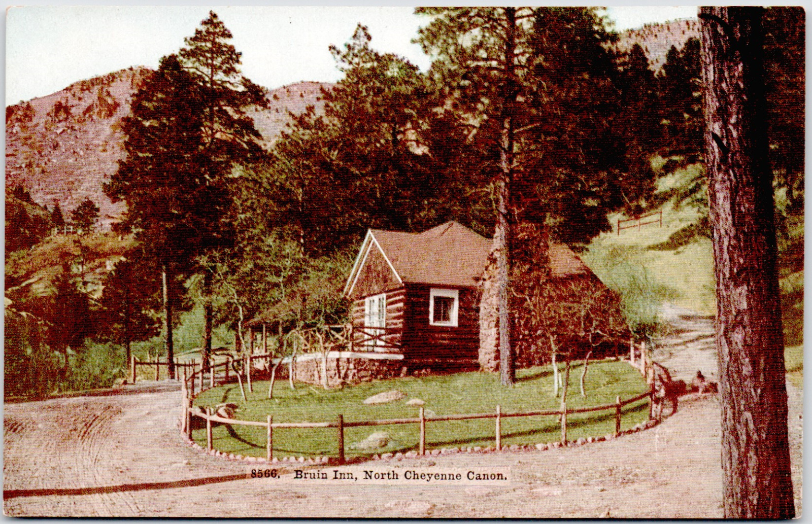 Bruin Inn North Cheyanne Canyon Colorado Mt Tenney Home USA Vintage Postcard DB