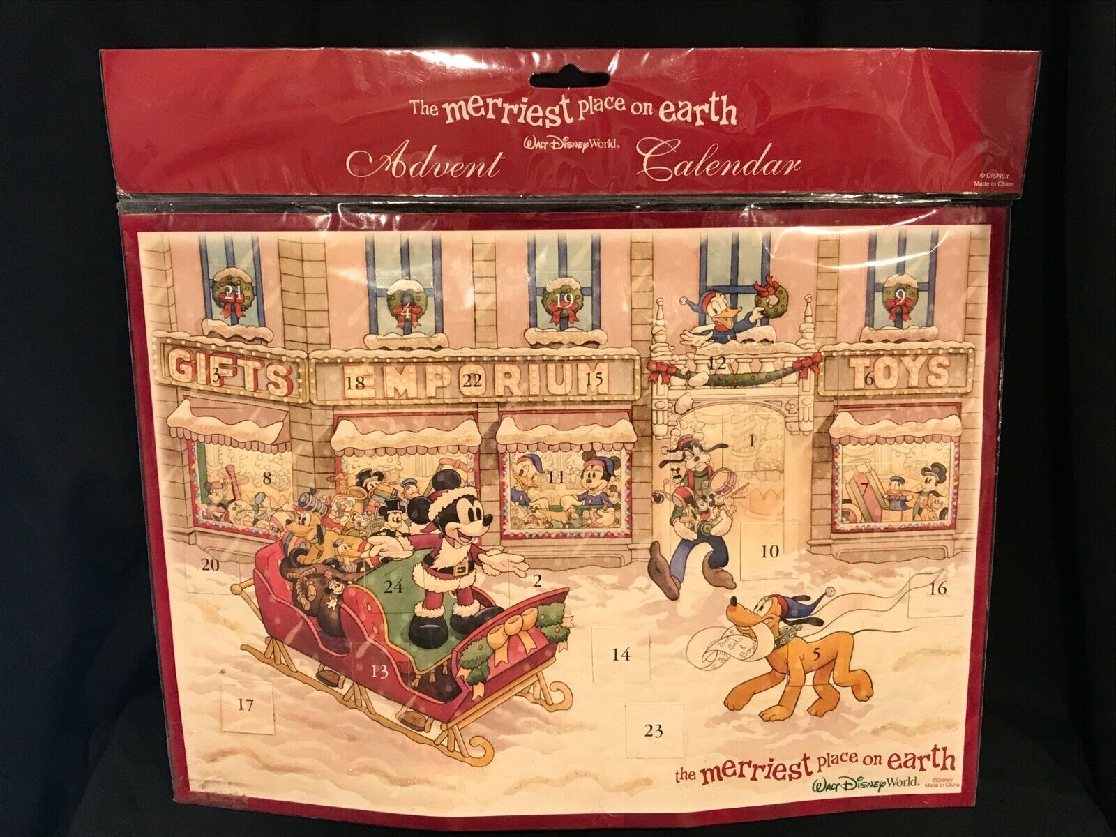 Disney Advent Calendar Mickey Mouse, Minnie, Goofy, Pluto Donald Duck