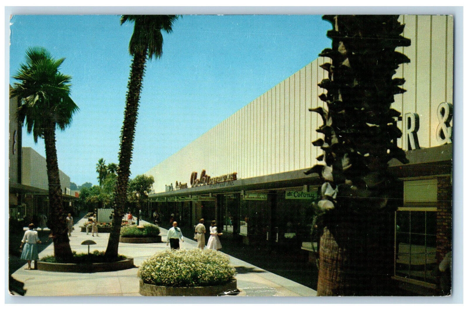 1960 Stanford Shopping Center Palo Alto Menlo Park California CA Postcard