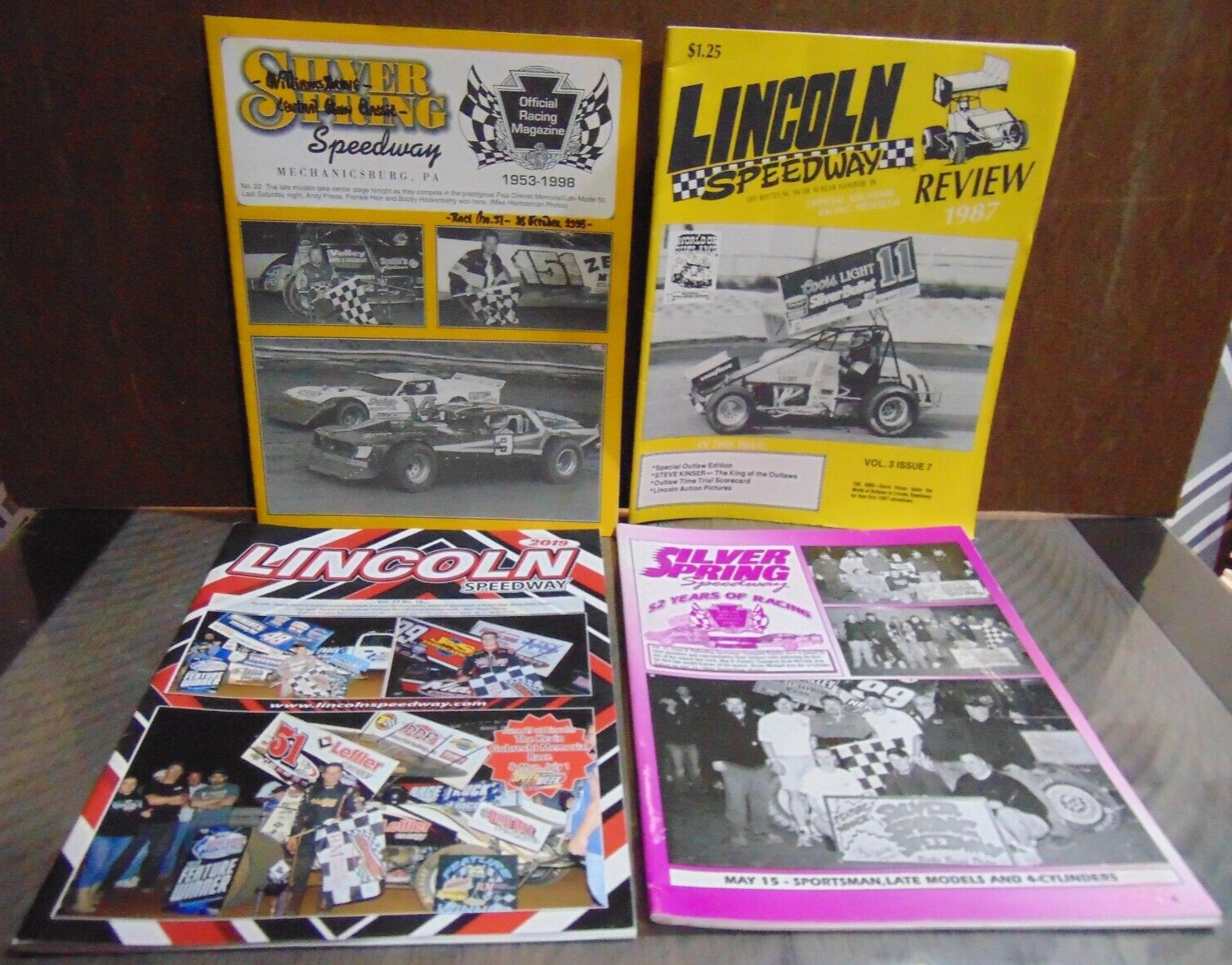 4 Vintage Silver Spring Speedway Books 1987, 1998 2004 & 2019