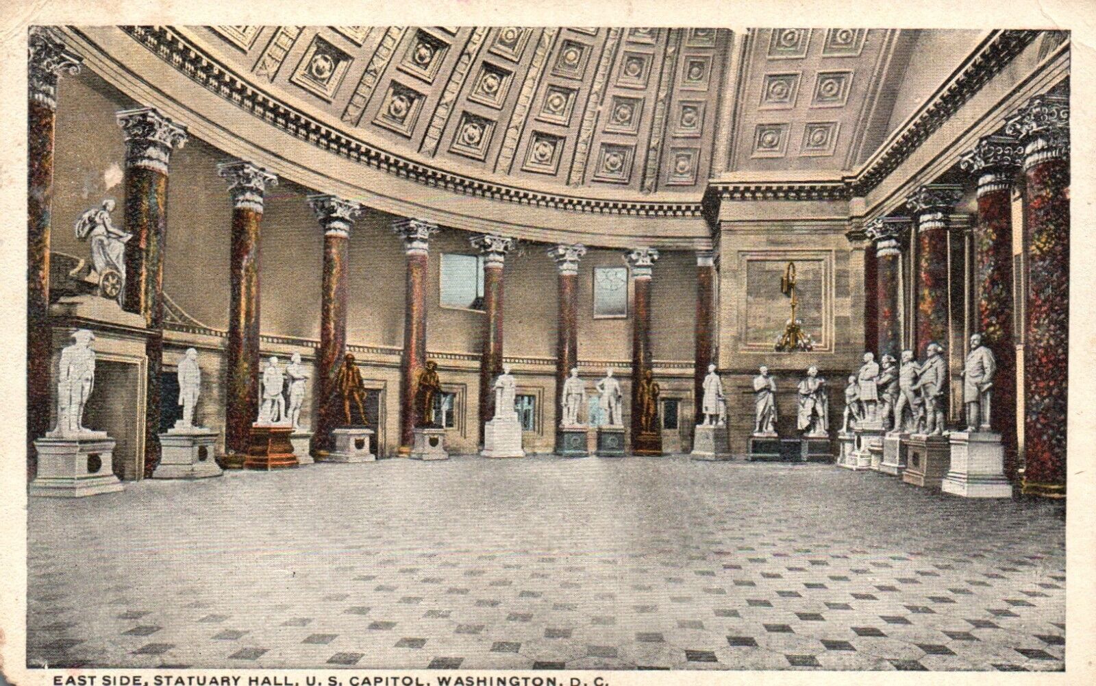 Postcard Washington DC East Side Statuary Hall US Capitol Vintage PC e4284