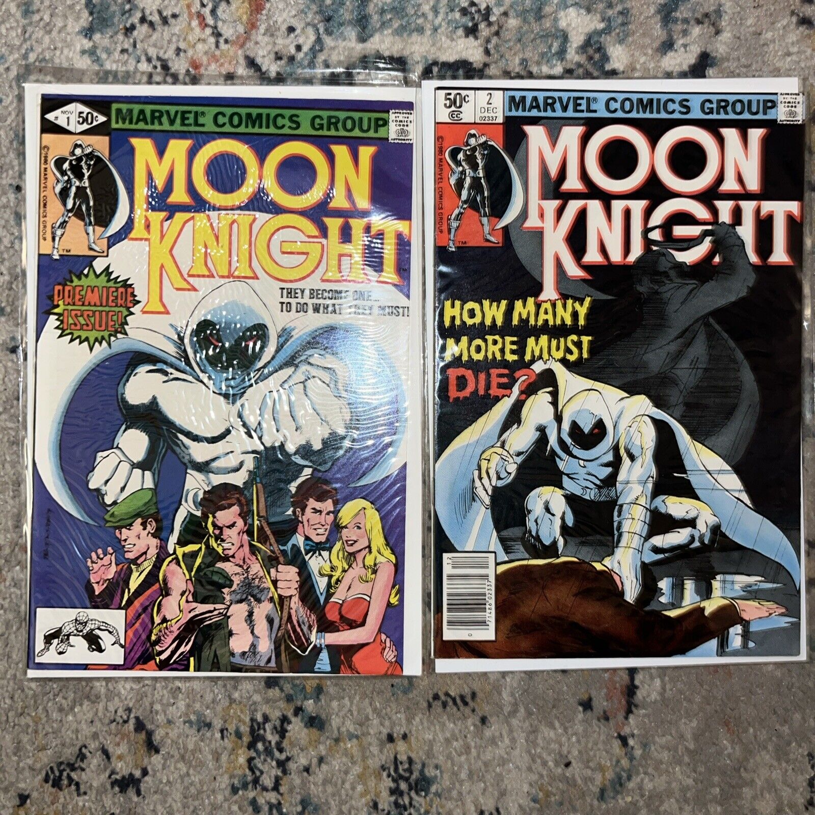 Moon Knight #1 and 2 Marvel 1980 NM Origin Issue – High Grade