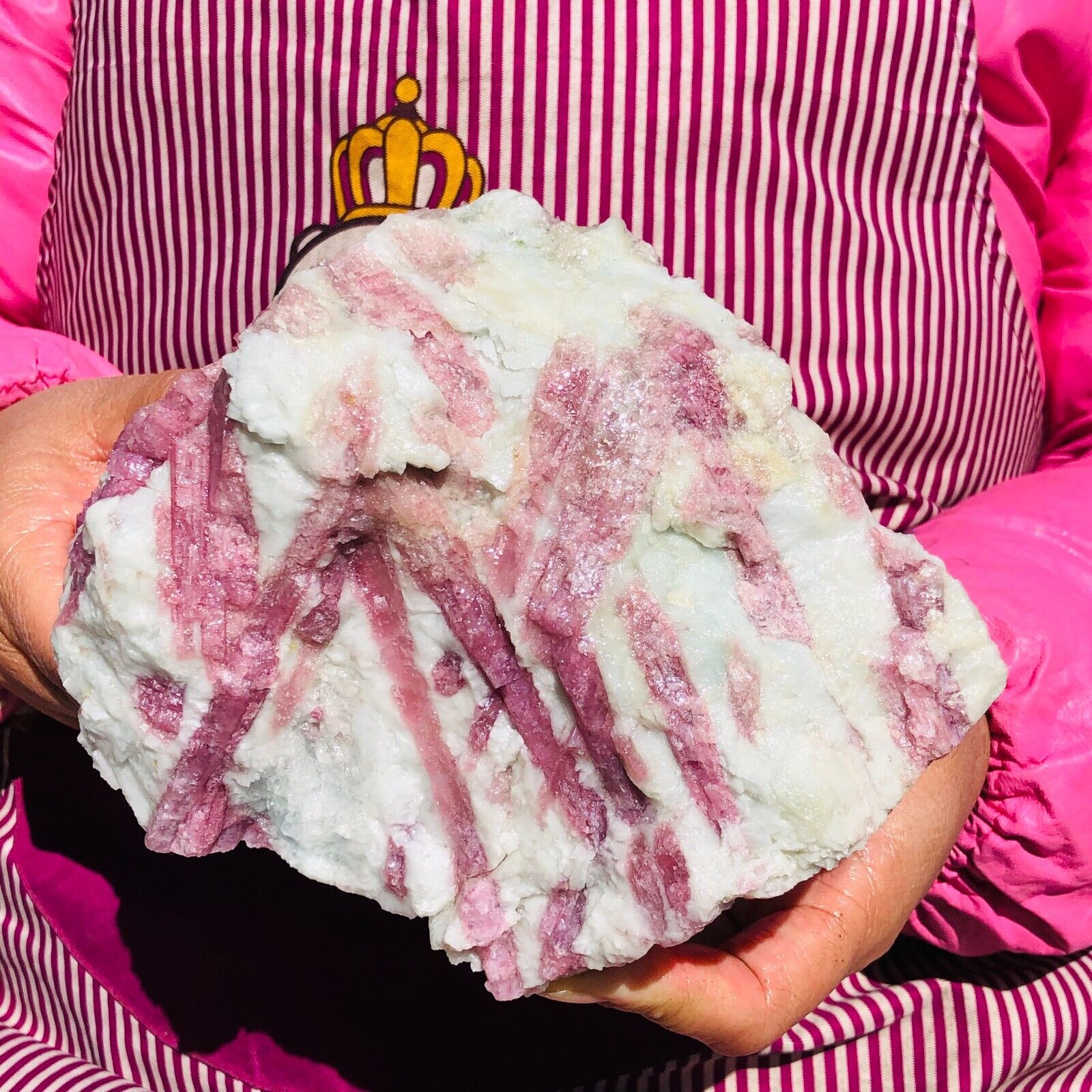 4.93LB Natural red tourmaline quartz crystal mineral specimen reiki healing