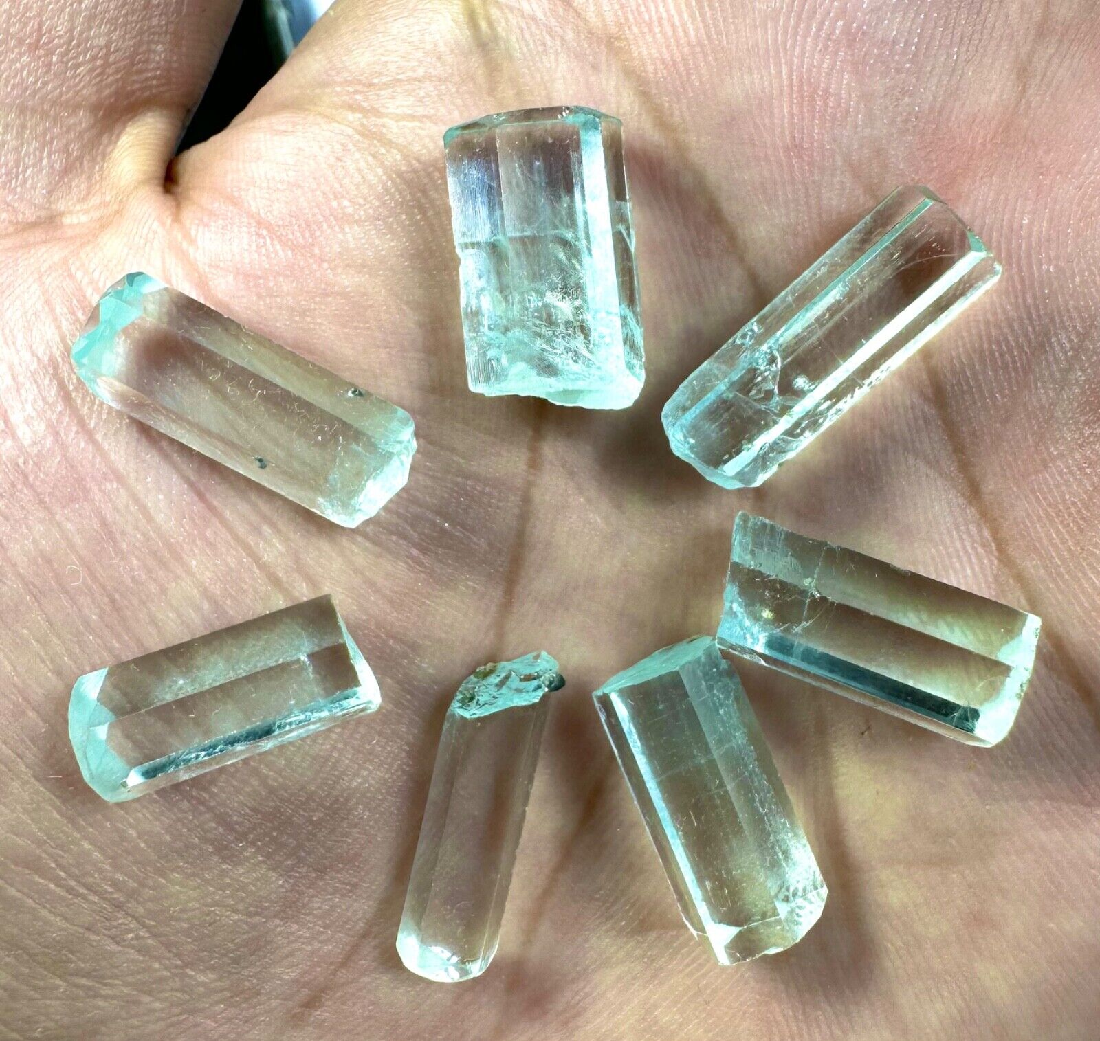 Transparent Blue Aquamarine Crystal Lot 60 Carat @ Gemstone