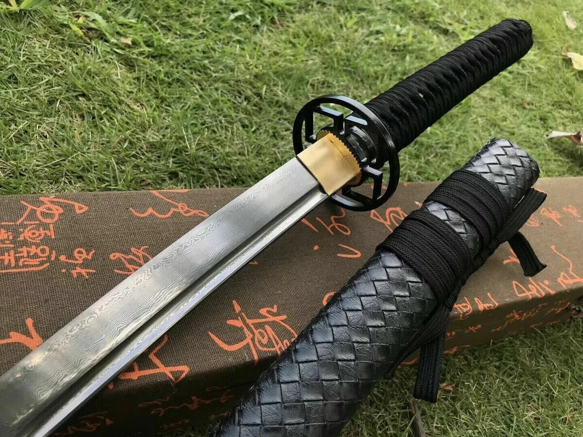 Sharp Battle Ready Katana handmade Damascus blade samurai sword heavy duty 41\