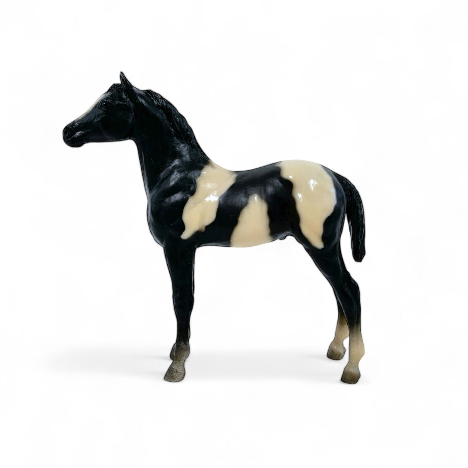 VTG Breyer Overo Paint Stock Horse Foal No. 231 7” Black White