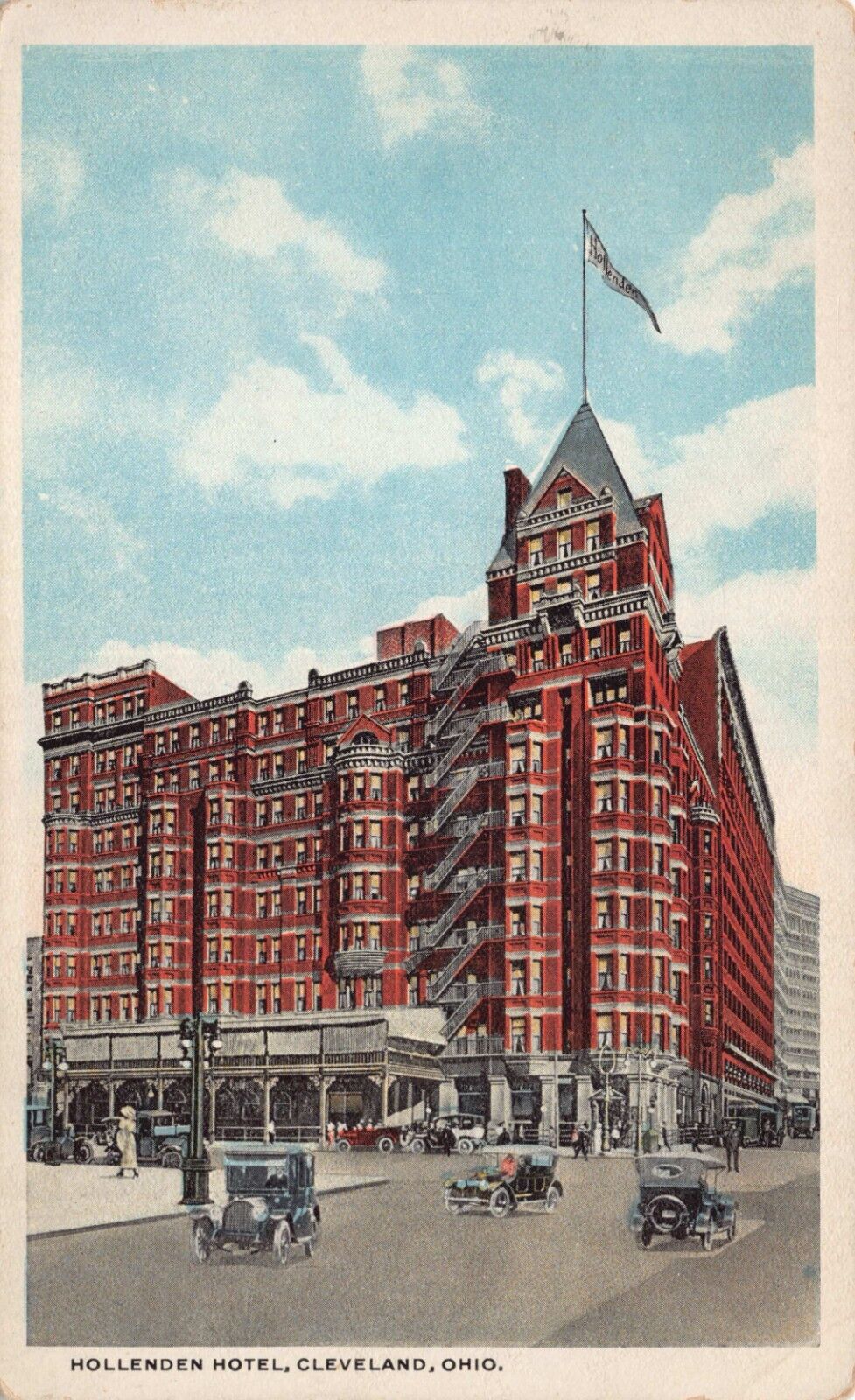 Hollenden Hotel Cuyahoga County Cleveland Ohio Unposted Vtg Postcard CP345