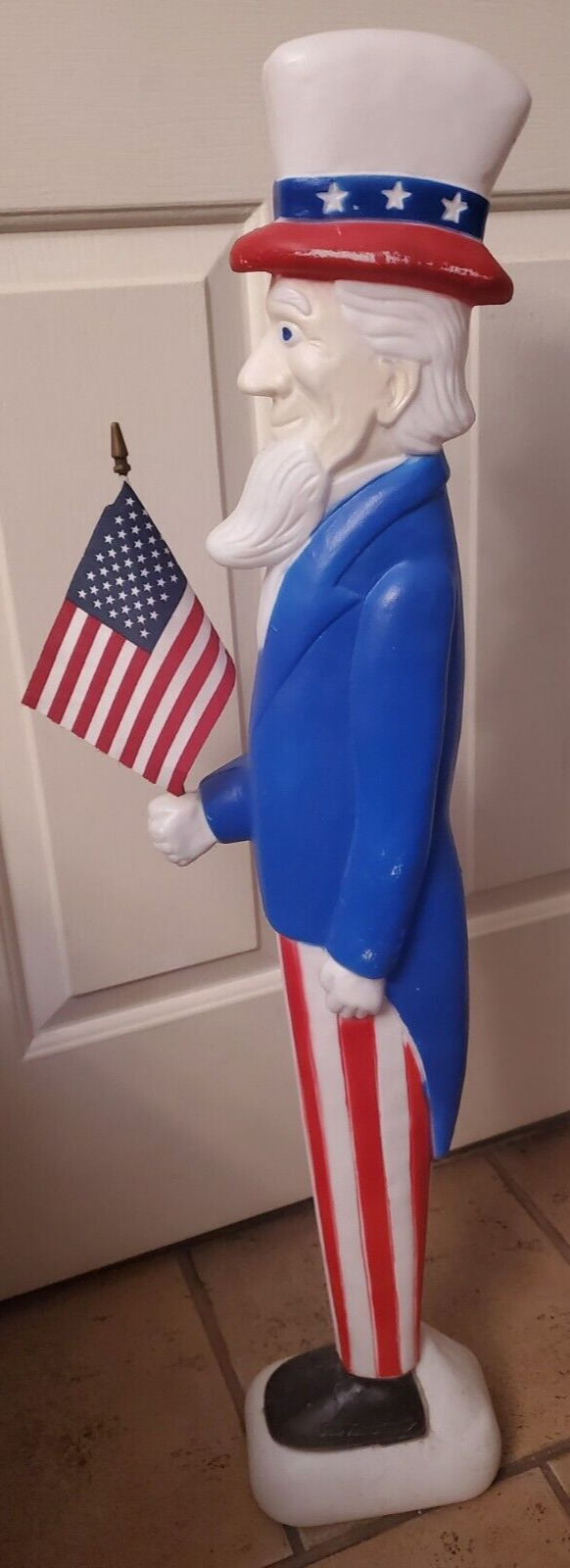 Vintage Blow Mold Uncle Sam Patriotic America Flag Union