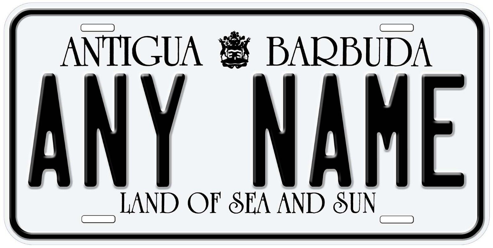 Antigua and Barbuda Any Name Personalized Novelty Car License Plate