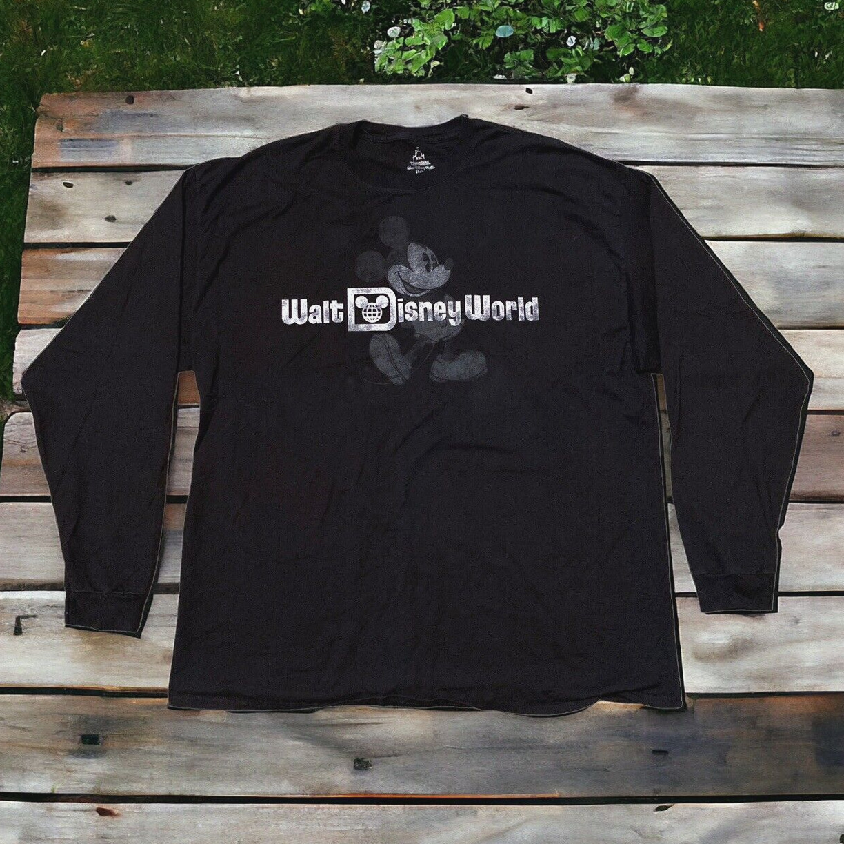 Disneyland Resort Black Mickey Long Sleeve T Shirt Size XXXL