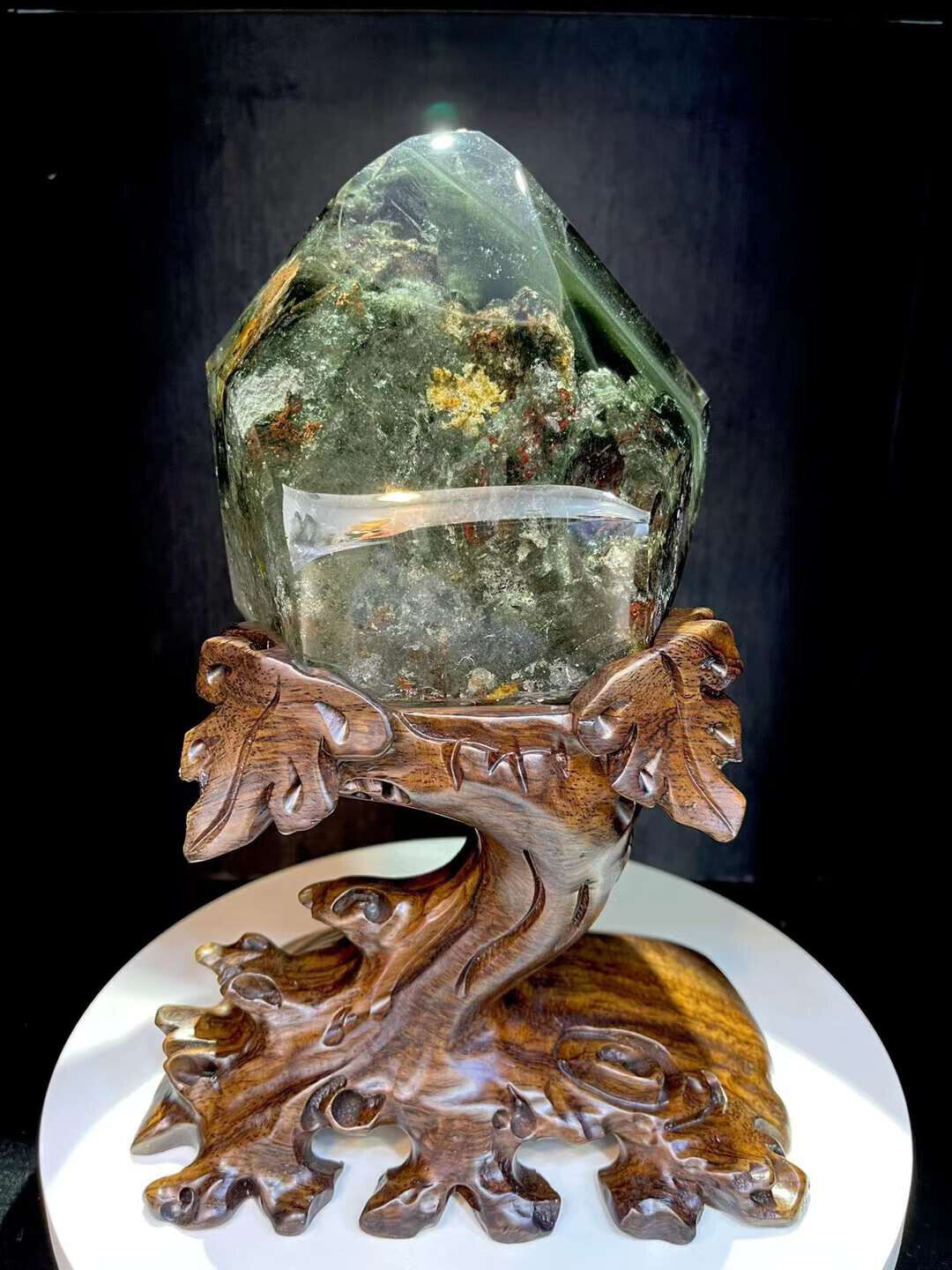 7LB Top Natural Colorful Ghost Phantom Quartz Crystal Mineral specimen Reiki