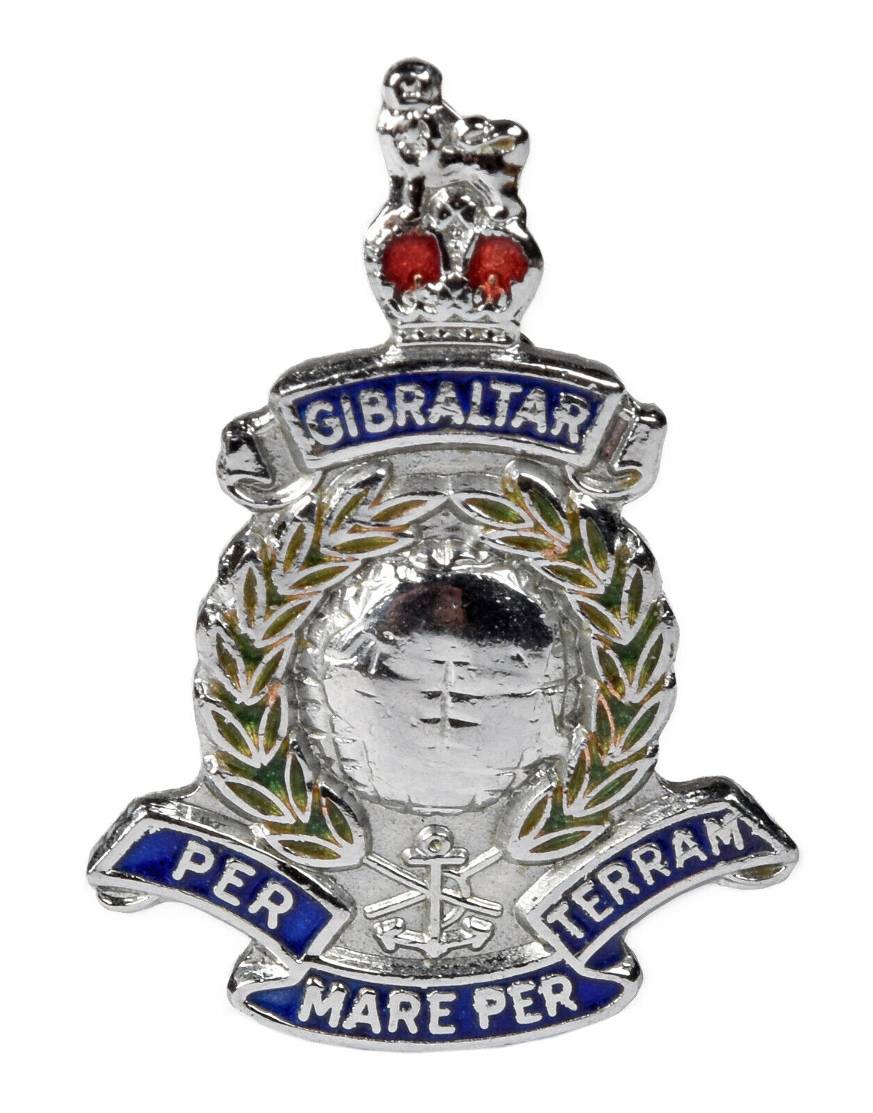 Vintage Old The Royal Marines Crest Enamel Sweetheart Brooch Badge