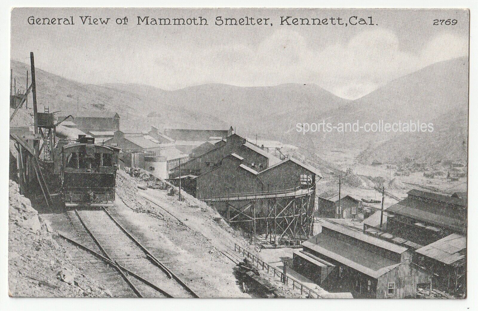 Kennett, Shasta Co., California - General View of Mammoth Smelter - c1910 p'card