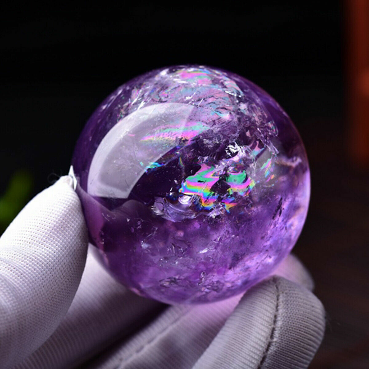 2-3cm Natural Amethyst Quartz Stone Sphere Crystal Ball Healing Gemstone