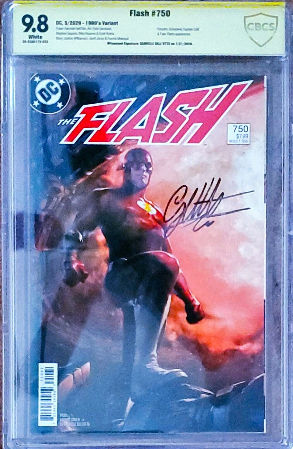 Flash 750 1980's Variant CBCS 9.8 Signed By Gabrielle Dell'Otto