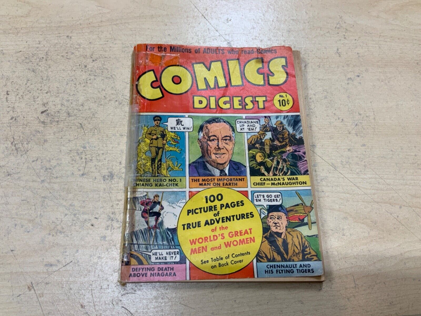 Vintage Comics Digest 100 picture pages of true adventures 