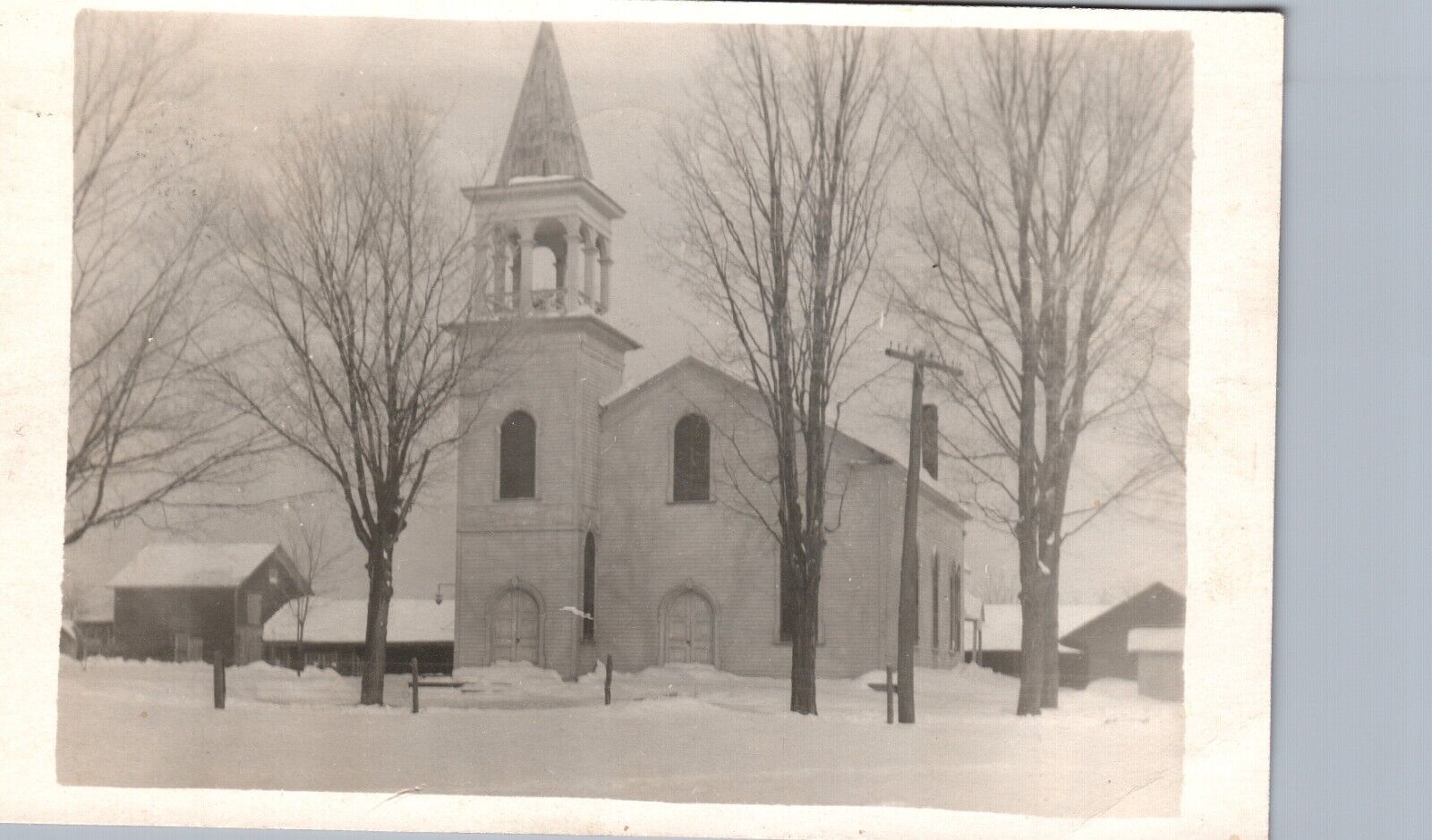 HISTORIC CHURCH canajoharie ny real photo postcard rppc new york 