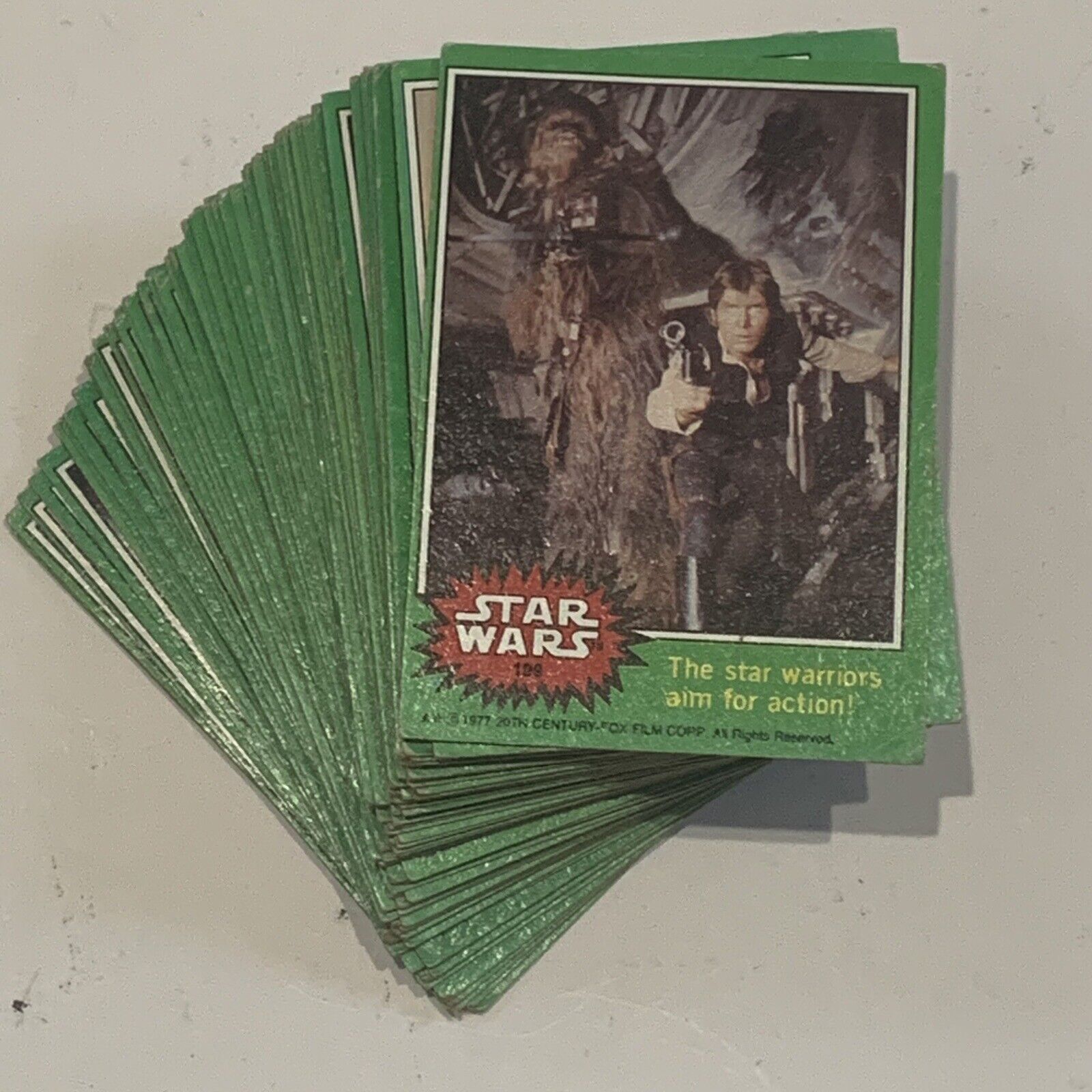 Vintage 1977 Topps Star Wars Green Series 4 Complete 66 Card Set - Low Grade
