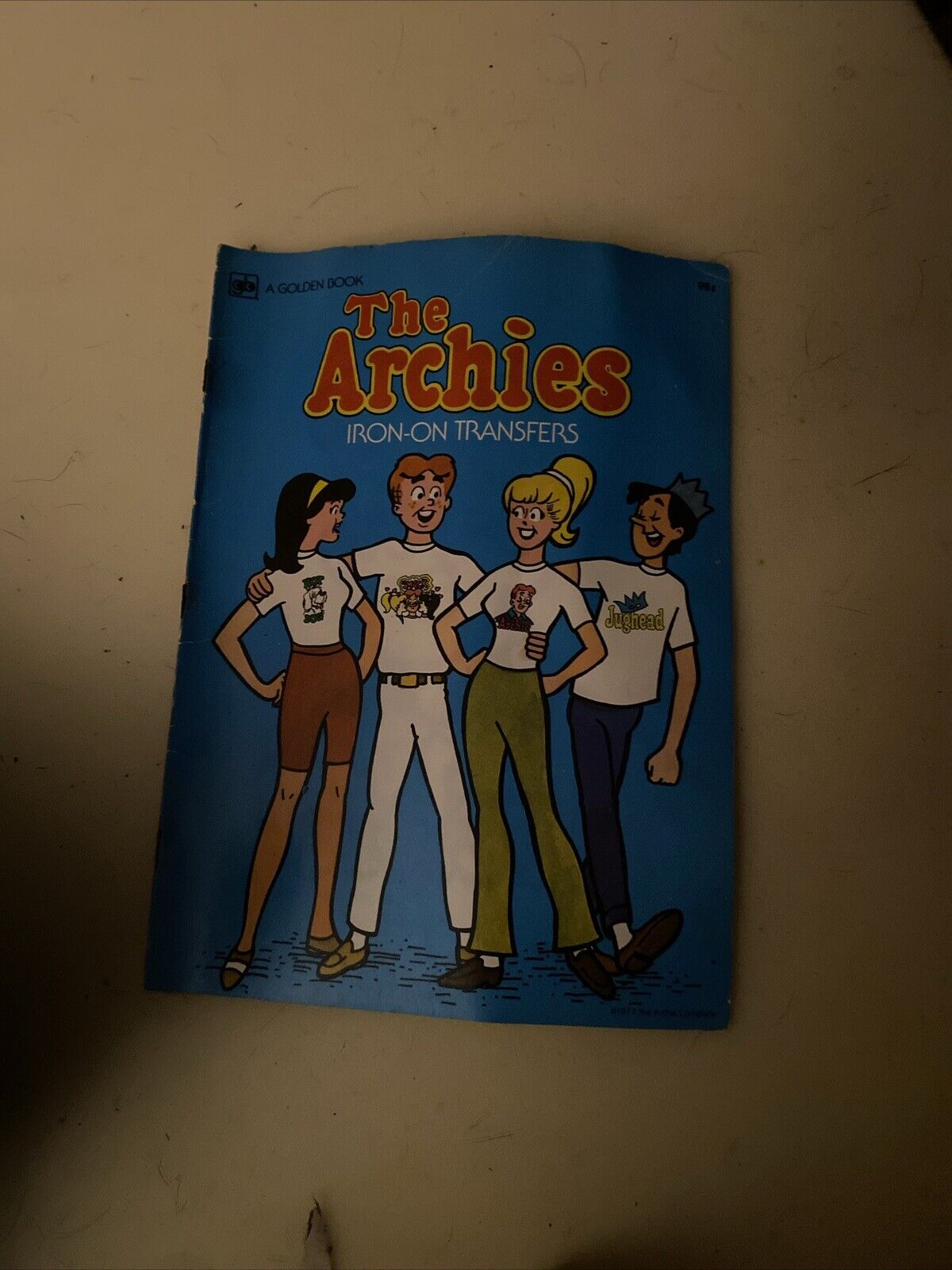 Rare Vintage 1977 The Archies Iron-On Transfers Golden Book