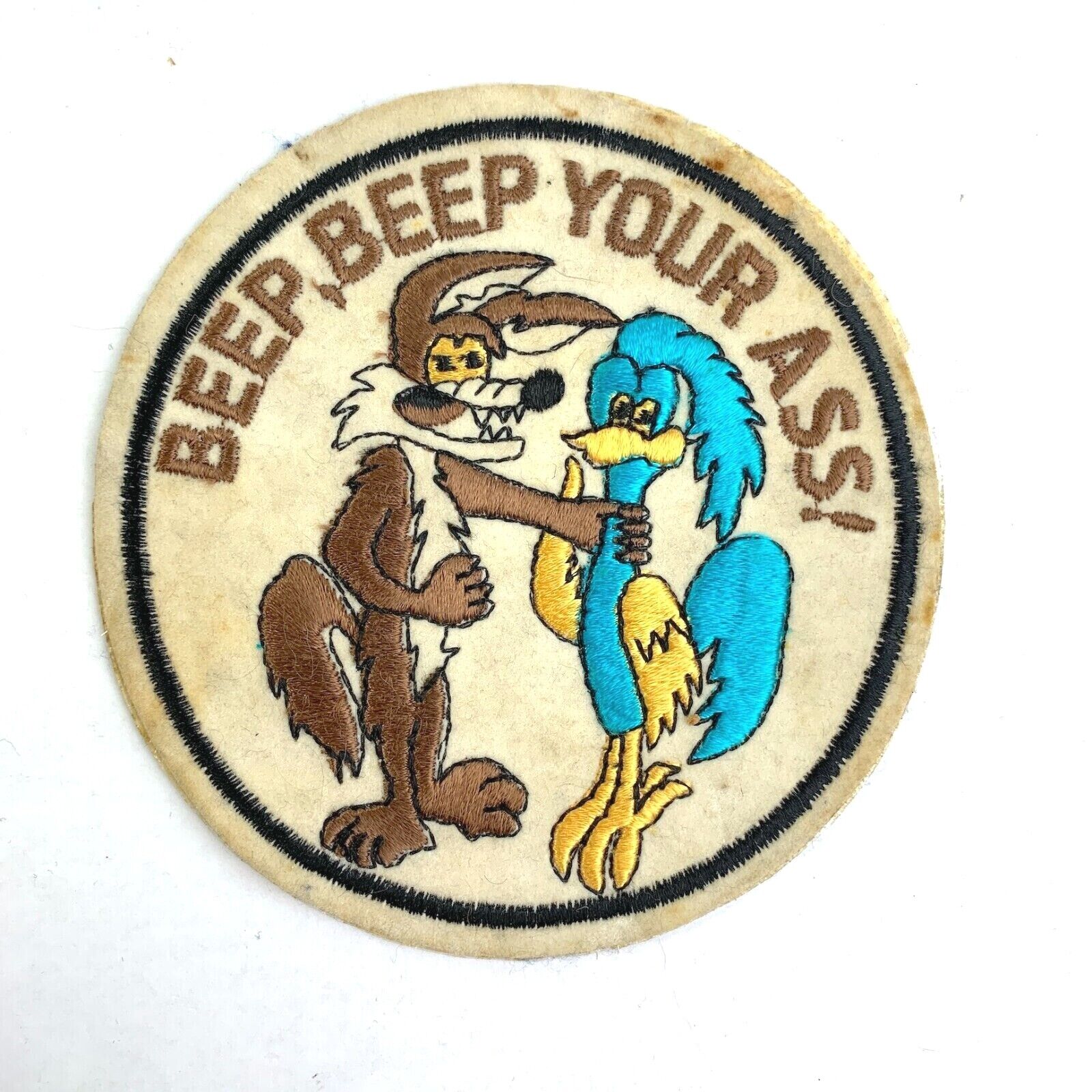 Vintage Roadrunner and Coyote BEEP BEEP YOUR ASS Patch 5\