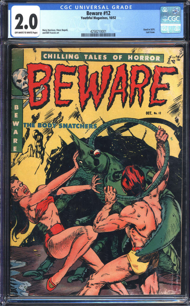 BEWARE #12 2.0 OW/WH PAGES // USED IN SOTI YOUTHFUL MAGAZINES 1952