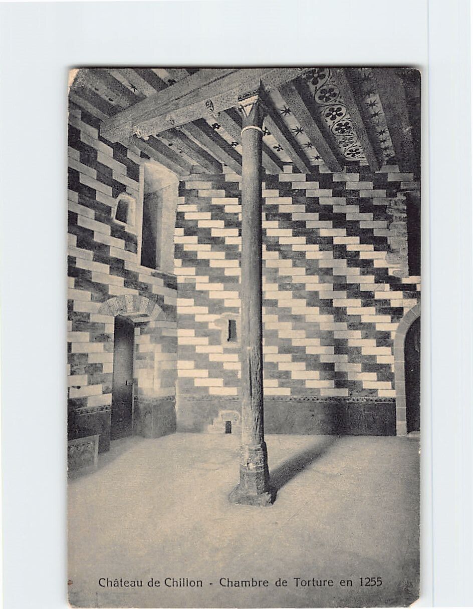 Postcard Chambre de Torture, Château de Chillon, Veytaux, Switzerland