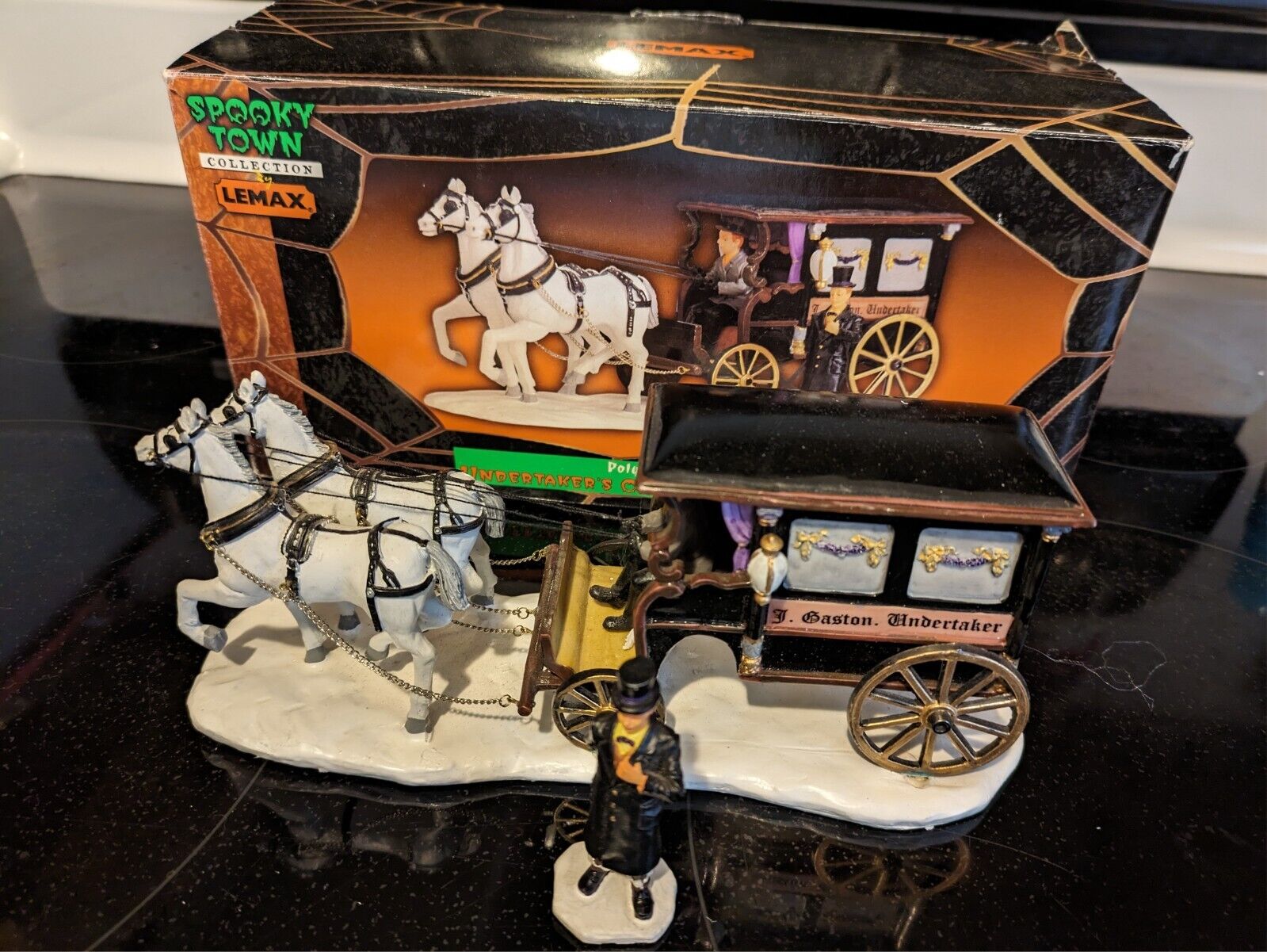 Lemax Halloween Spooky Town 2000 Undertaker\'s Carriage In Box