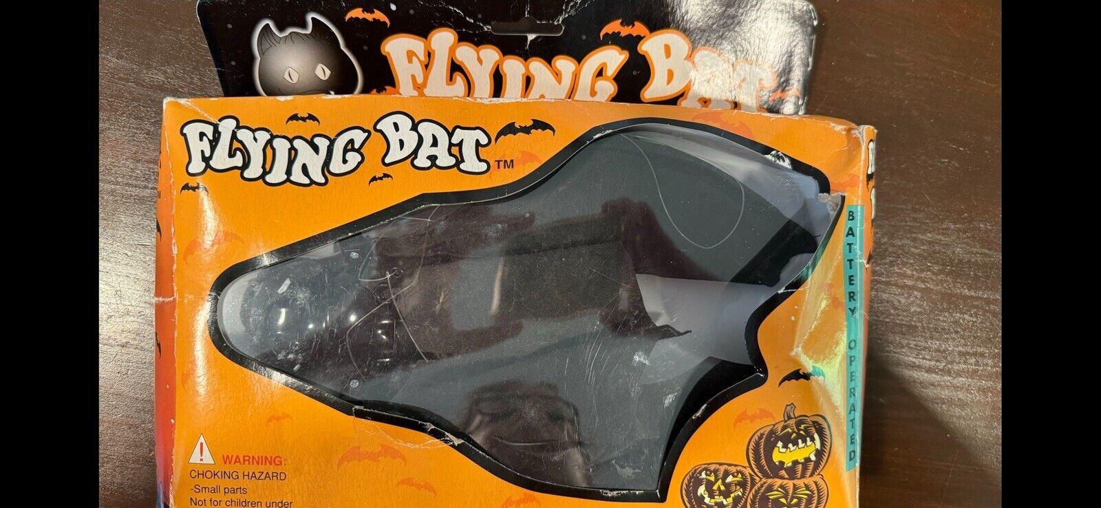 Vintage 80s Halloween Decor Flying Bat Decoration In Box