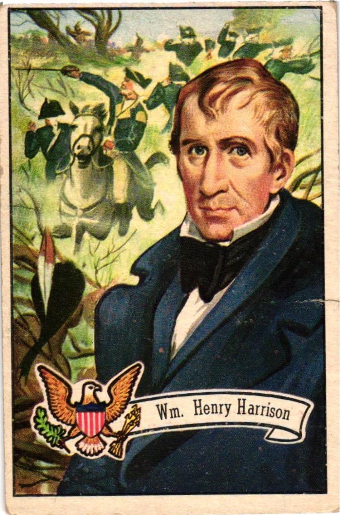 1972 Topps US Presidents - Wm. Henry Harrison (#9)  VG-EX