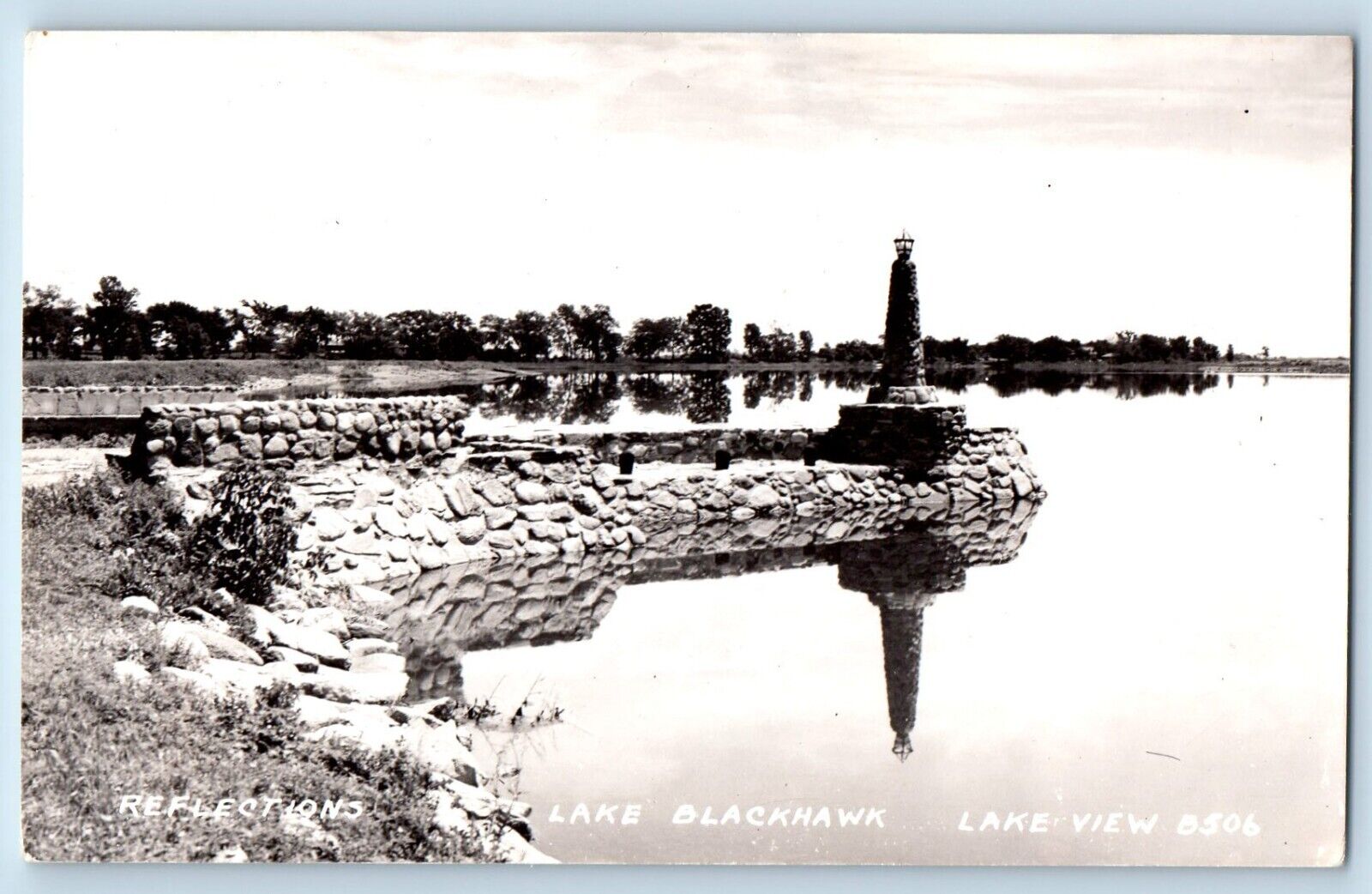 Minnesota MN Postcard RPPC Photo Reflections Of Lake Blackhawk Lake View c1940\'s