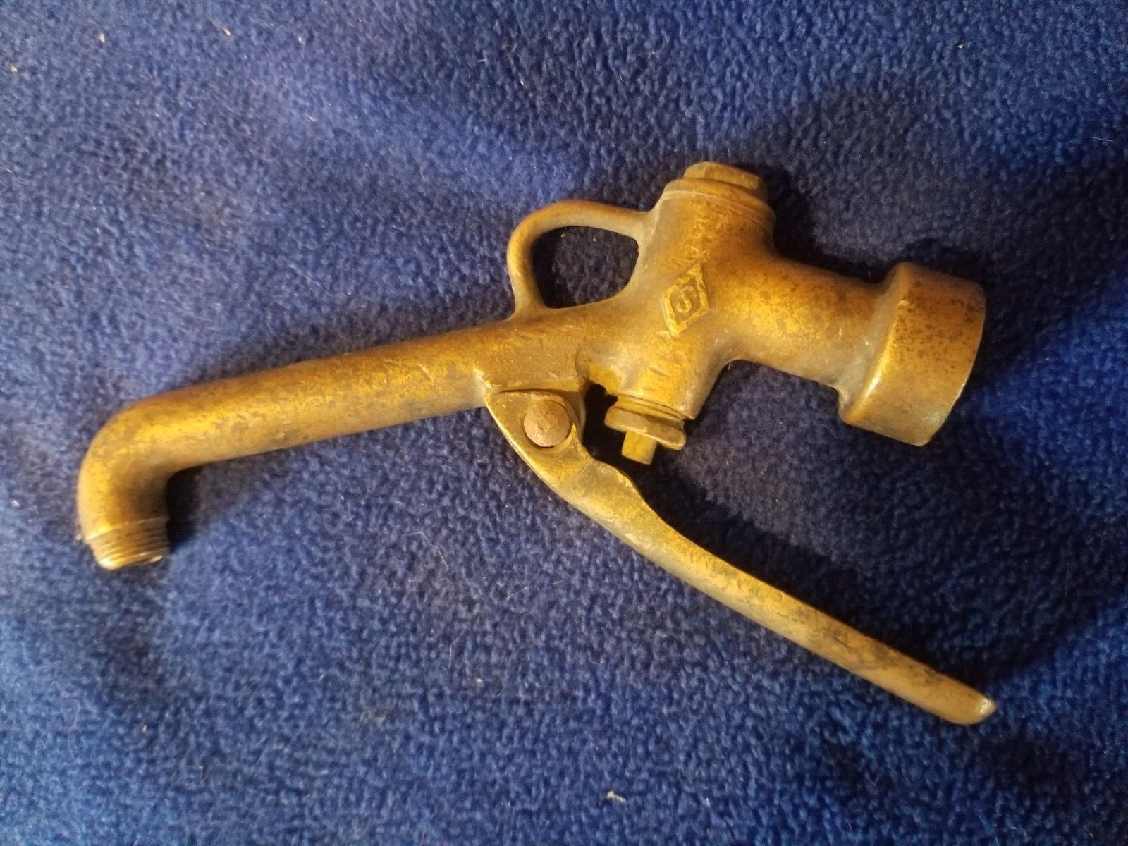 VINTAGE RARE SHERMAN GAS STATION WATER NOZZLE Solid Brass