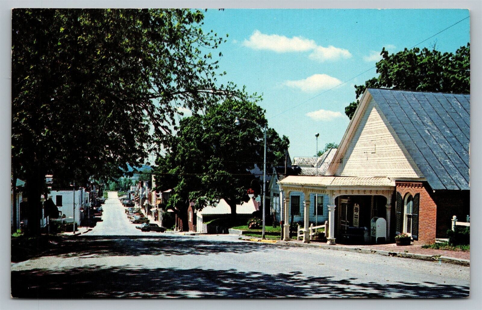Weston Missouri Main Street View & Historical Museum Library Unused MO Postcard