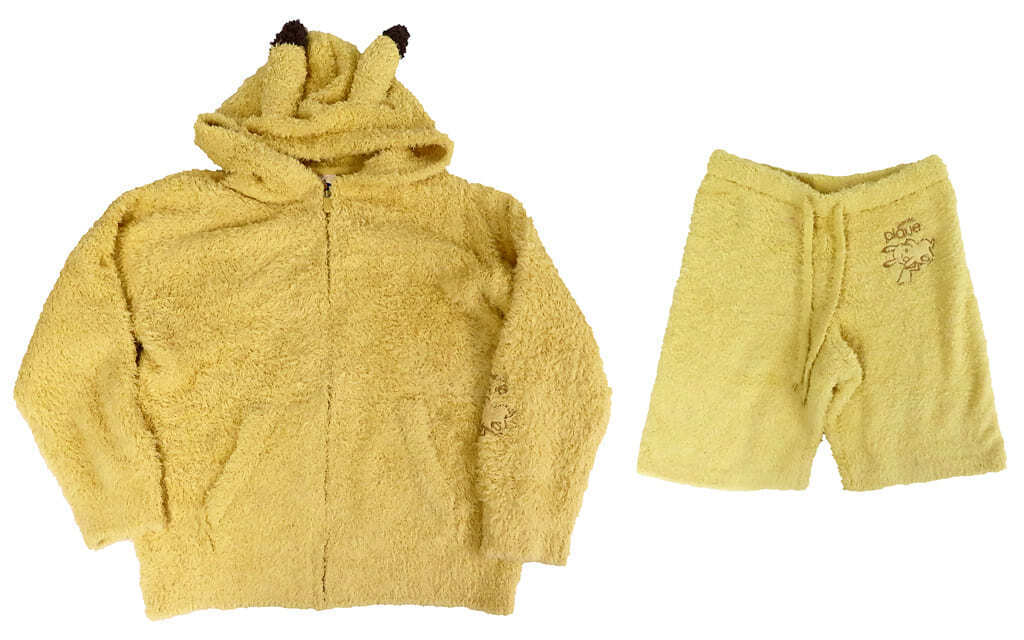 Clothing Goods Pikachu Hoodie Shorts Set Yellow Men\'S L Size Pokemon Sleep Meets