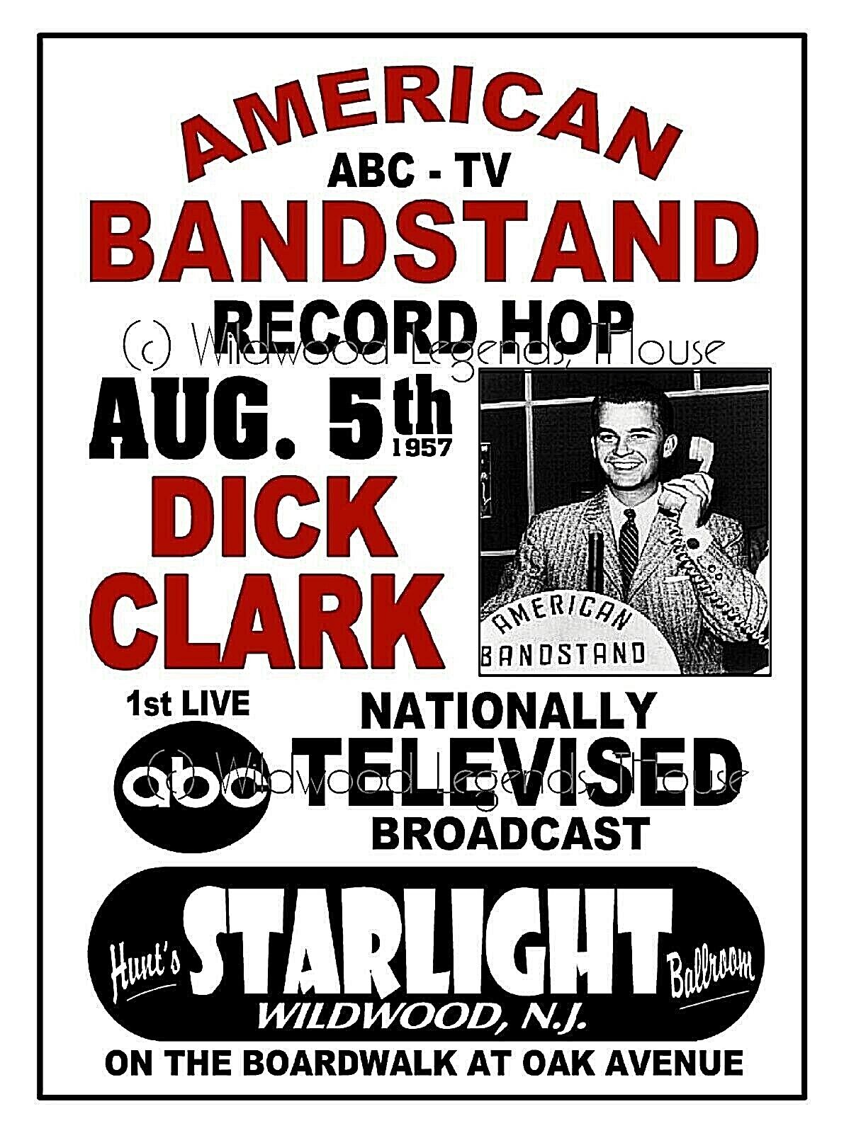 DICK CLARK AMERICAN BANDSTAND 1957 POSTER STARLIGHT BALLROOM Wildwood NJ