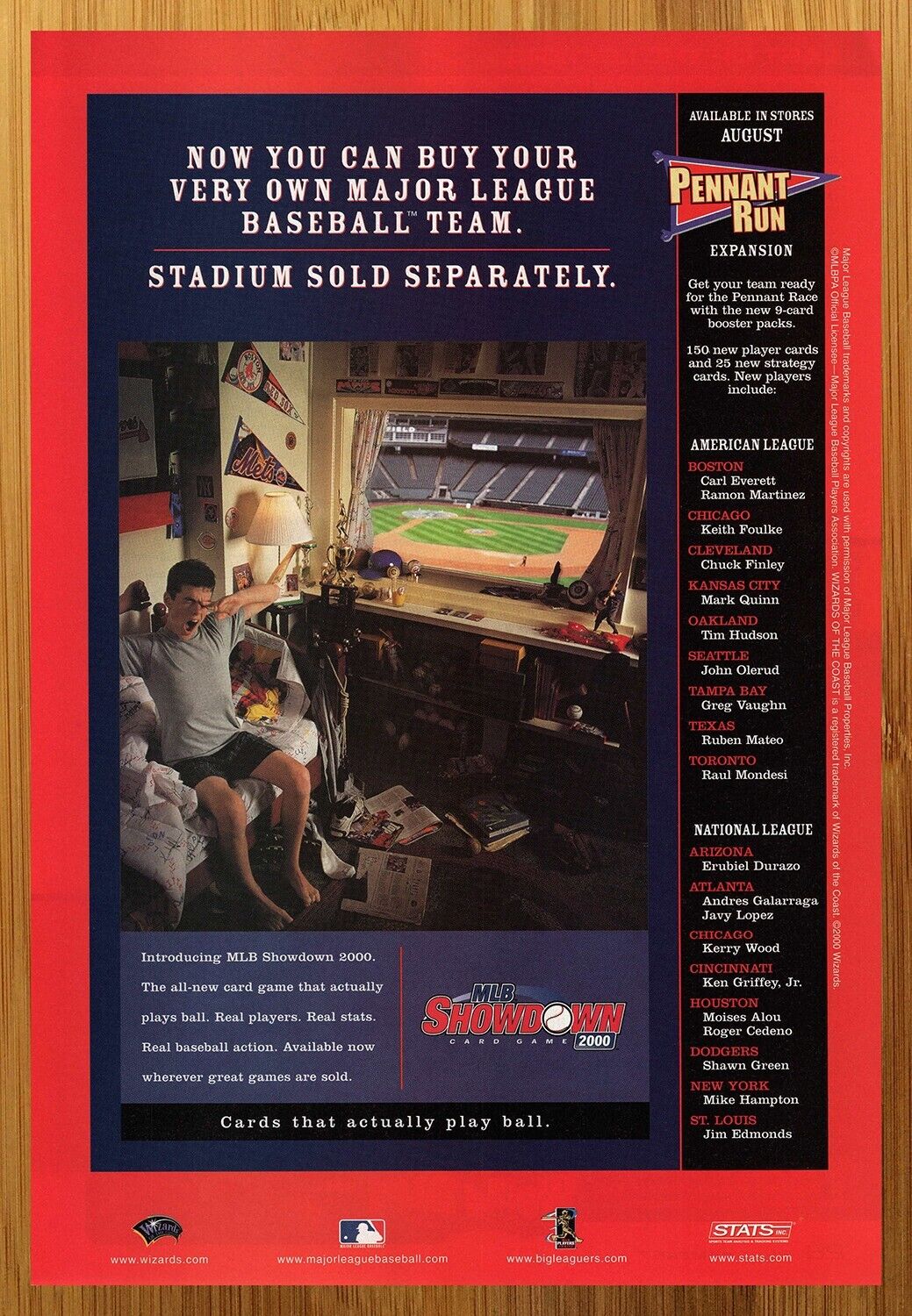 2000 MLB Showdown Trading Card Game Print Ad/Poster Baseball TCG CCG