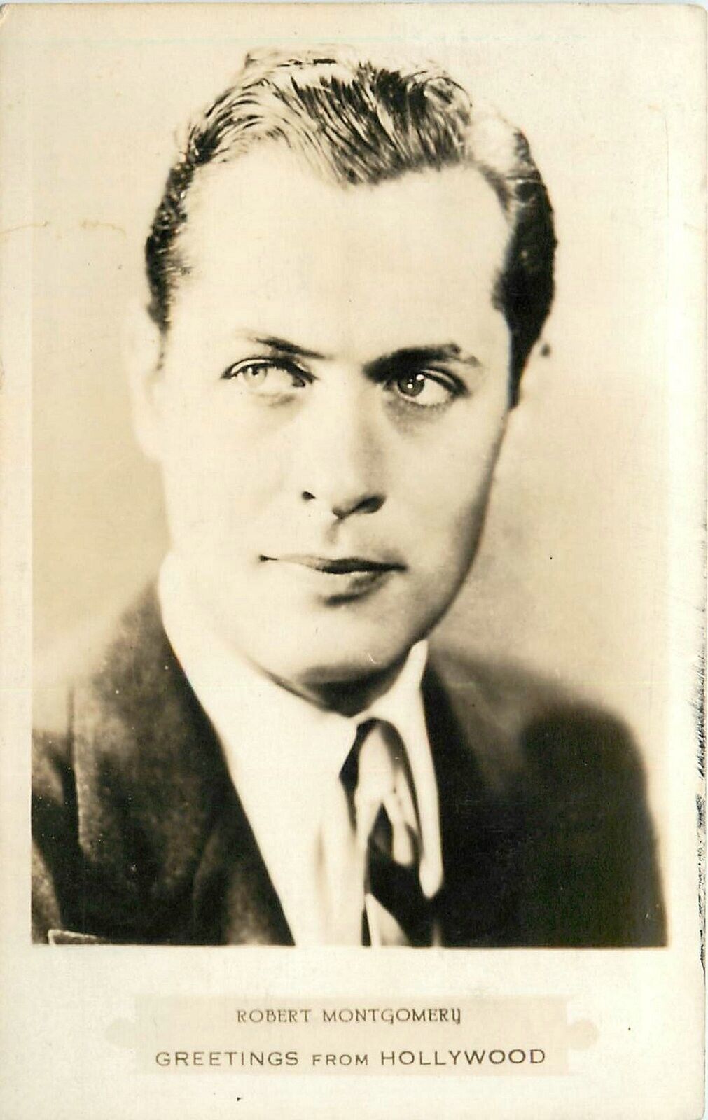 Postcard RPPC 1930s Robert Montgomery Movie Star actor TP24-590