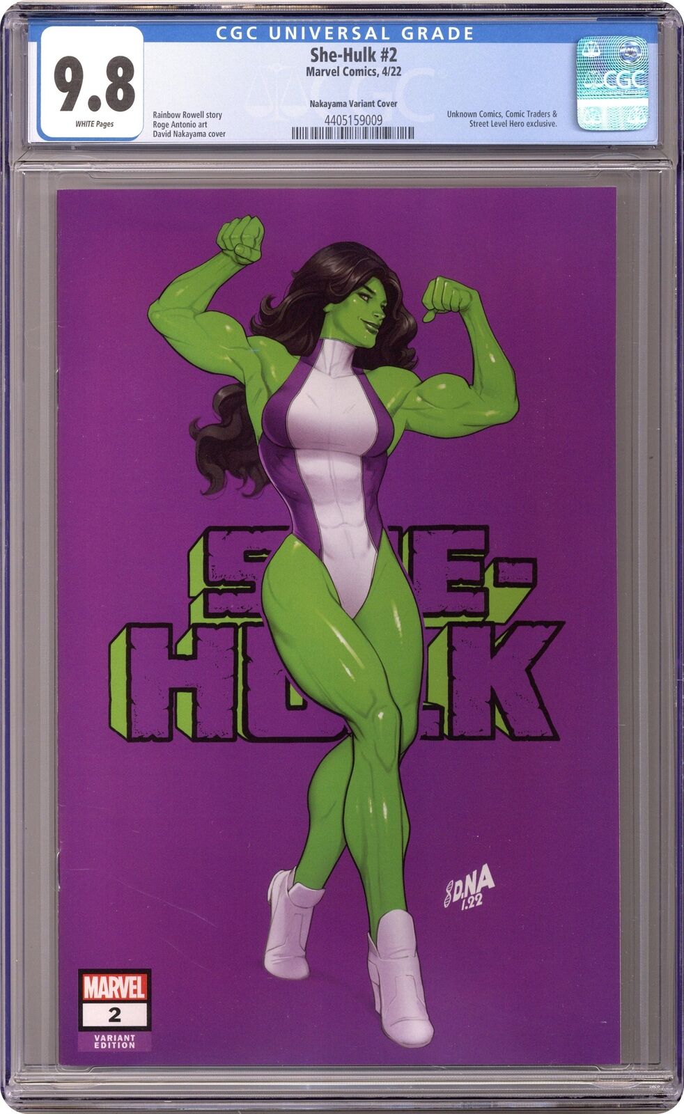 She-Hulk #2 Nakayama Illuminati Variant CGC 9.8 2022 4405159009