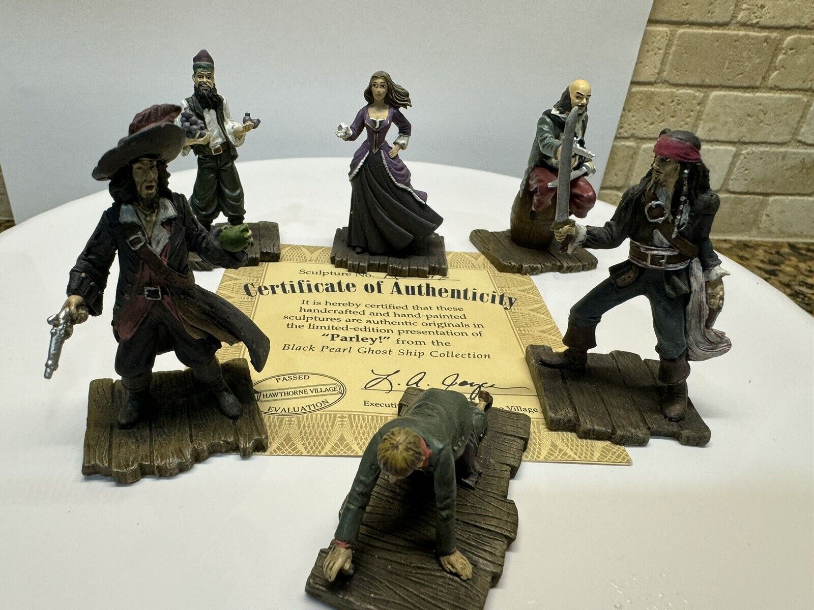 Hawthorne Village Parley, Pirates Of The Caribbean Complete Set With Certificate