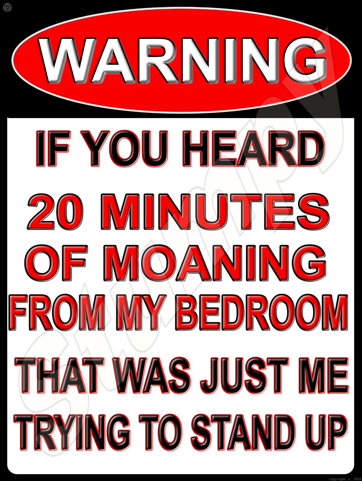 Warning If you Heard Me Moaning Metal Sign 9\