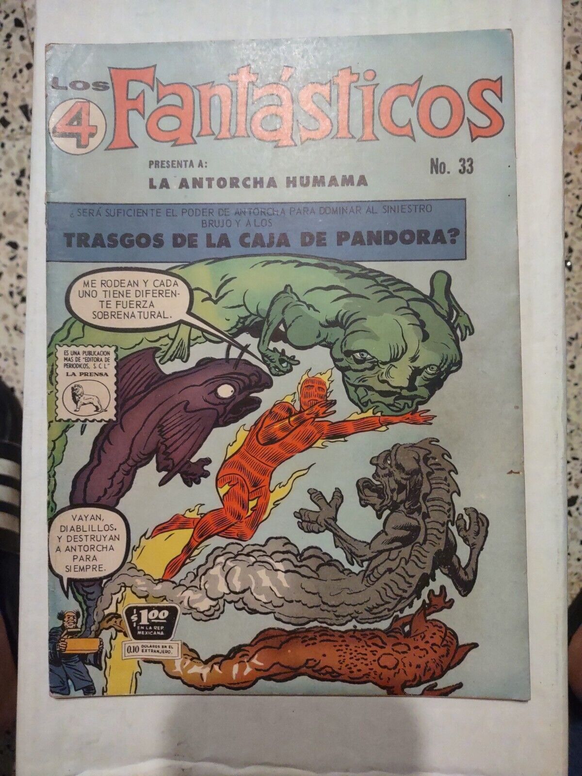 Strange Tales #109 Los 4 Fantasticos no.33 La Prensa,The Sorcerer and Pandora bo
