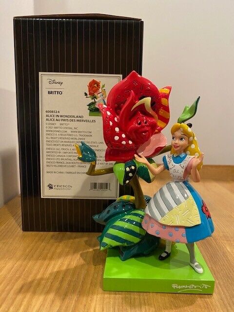 Disney Romero Britto Alice in Wonderland with Talking Rose #6008524 New